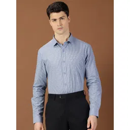 INVICTUS Original Slim Fit Micro Checked Pure Cotton Formal Shirt-picture-38