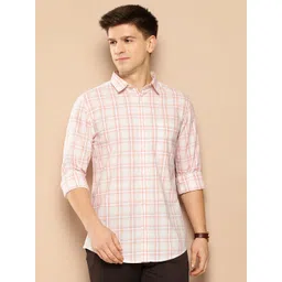 INVICTUS Pure Cotton Checked Slim Fit Shirt-picture-34