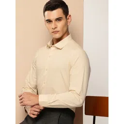 INVICTUS Pure Cotton Self Horizontal Stripes Formal Shirt-picture-35