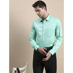 INVICTUS Self Design Textured Standard Slim Fit Oxford Cotton Formal Shirt-picture-31