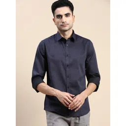 INVICTUS Sport Spread Collar Self Design Slim Fit Opaque Printed Casual Shirt-picture-37