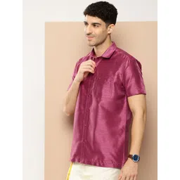 INVICTUS Spread Collar Opaque Festive Onam Shirt image 3