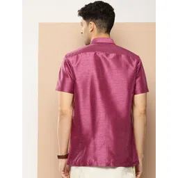 INVICTUS Spread Collar Opaque Festive Onam Shirt image 4