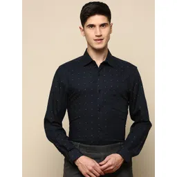 INVICTUS Spread Collar Standard Slim Fit Cotton Opaque Printed Formal Shirt-picture-23