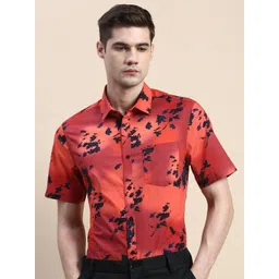 INVICTUS Standard Slim Fit Abstract Printed Formal Cotton Shirt-picture-25