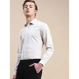 INVICTUS Standard Slim Fit Striped Spread Collar Long Sleeve Cotton Formal Shirt-picture-33
