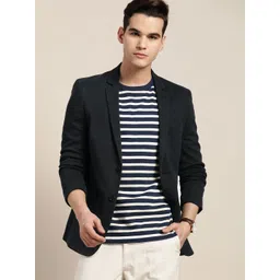 INVICTUS Textured Single Breasted Slim Fit Smart Casual Blazer-picture-27