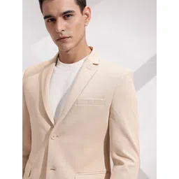 invictus Men Self Design Double Breasted Formal Blazer image 2