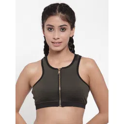 Invincible Women Front Zip Sports Bra-picture-32