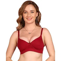Invisi-Soft Seamless Bonded Lightly Padded Bra | Full Coverage | Elastic-Free Comfort | Wire-Free | Elastic-Free Side Wings | B. C. D Cup Sizes | Pack of 1 |-picture-29