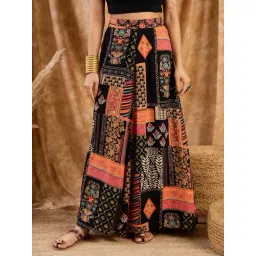 Inweave Black Rayon Printed Skirt-picture-10