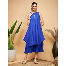 Inweave Blue Straight Kurta-picture-23