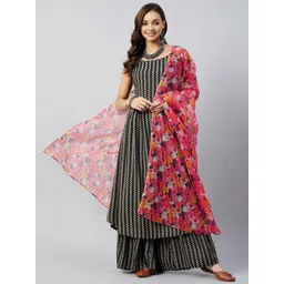InWeave Floral Printed Organza Dupatta-picture-17