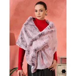 Inweave Maroon Faux Fur Regular Fit Cape-picture-47