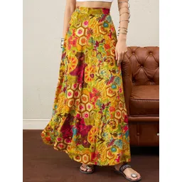 InWeave Printed Maxi A-Line Skirt-picture-14