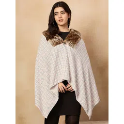 InWeave Women Checked Poncho-picture-42