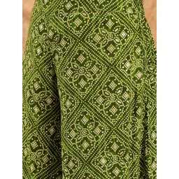 InWeave Women Geometric Printed A-Line Kurta with Palazzo image 4