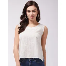 InWeave Women Off-White Striped Top-picture-27