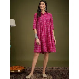 InWeave Women Printed A - Line Dress-picture-10