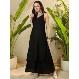 InWeave Women Regular Kurta with Palazzos-picture-23