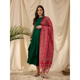InWeave Women Regular Kurta with Palazzos & With Dupatta-picture-32