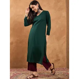 InWeave Women Regular Kurta with Trousers-picture-12