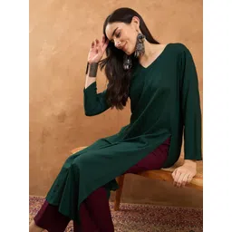 InWeave Women Regular Kurta with Trousers-picture-32