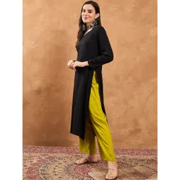 InWeave Women Solid Kurta with Trousers-picture-37
