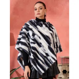 InWeave Women Striped Printed Poncho-picture-24