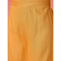 InWeave Women Striped Regular Kurta with Palazzos image 3