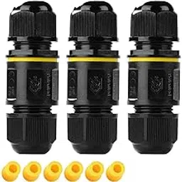 IP68 Waterproof Junction Box Outdoor 2 Way 2Pin-3Pin (AC450v,24A) M20 Wire Range(4-8mm) Electrical Cable Connector,Suitable for Repair and Extend Power Cables,UL(3 Pack)-picture-22