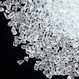 iParn 900 gram Crushed Glass 3-6mm Crushed Glass Crystals Resin Art Crafts Vase Filler Home Decorations - Natural-picture-14