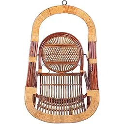 IRA Furniture Make in India Round Home Single Seater Swing & Hammock Chair (Natural Wooden, 100 kgs Capacity)-image-2