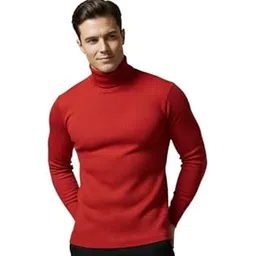 irana Men Highneck Winter Sweater | Woolen High Neck for Men | Full Sleeve Ribbed Turtleneck Pullover | Warm Winter Wear High Neck Top | Stylish Solid Slim Fit Highneck-picture-15