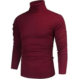 irana Men Highneck Winter Sweater | Woolen High Neck for Mens | Full Sleeve Turtleneck Pullover | Warm Winter Wear High Neck Top | Stylish Solid Slim Fit Highneck-picture-10