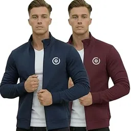 Irana Men’s Track Jacket | Sports Jacket for Men | Running Jacket | Gym Workout Jacket | Full Zip Track Jacktet | Winter Sportswear |Regular Wear & Training Jacket-PACK OF 2-picture-34