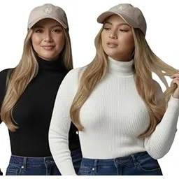 irana Women Highneck Full Sleeve Winter Top – Stylish Women High Neck Turtleneck Slim Fit Stretchable Warm Winterwear Top for Girls & Ladies | Casual Office College Wear High Neck Tee-Pack of 2-picture-45