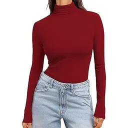 irana Women Highneck Full Sleeve Winter Top – Stylish Women High Neck|Turtleneck Slim Fit Stretchable Warm Winterwear Top for Girls & Ladies | Casual Office College Wear High Neck-picture-37