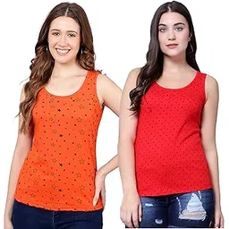 irana Women's Super Combed Cotton Rib Fabric Slim Fit Tank Top-Pack of 2-picture-28