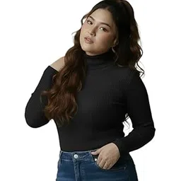 Women Highneck Full Sleeve Winter Top – Stylish Women High Neck Turtleneck Slim Fit Stretchable Warm Winterwear Top for Girls & Ladies | Casual Office College Wear High Neck Tee-Pack of 1-image-34