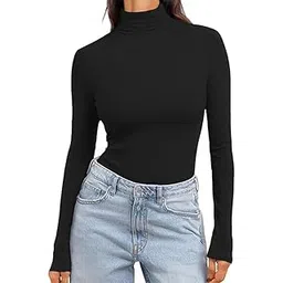 Women Highneck Full Sleeve Winter Top – Stylish Women High Neck|Turtleneck Slim Fit Stretchable Warm Winterwear Top for Girls & Ladies | Casual Office College Wear High Neck-image-27