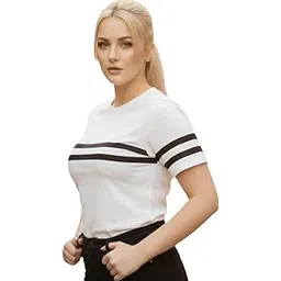Women Tshirt Cotton Casual Wear | Ladies T Shirt for Women Stylish Solid Tee Top | Girls Half Sleeve Round Neck Summer T-Shirt | Trendy Casual Wear Womens Tshirts-Pack of 1-image-1