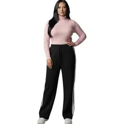 Women’s High-Neck Top & Jogger Set | Stylish Co-Ord Tracksuit for Women | Trendy Winter Wear |Casual Regular Wear High Neck Sweatshirt & Jogger Pants Set-image-11