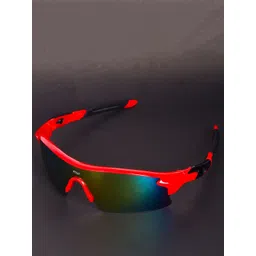 Irayz Men Mirrored Lens & Red Sports Sunglasses with-picture-16