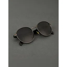 Irayz Unisex Black Lens & Steel-Toned Round Sunglasses with-picture-31