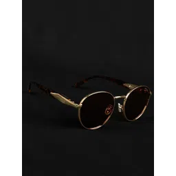 Irayz Unisex Brown Lens & Gold-Toned Round Sunglasses with-picture-14