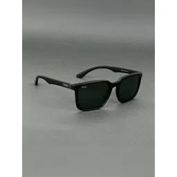 Irayz Unisex Green Lens & Black Square Sunglasses with-picture-34