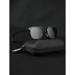 Irayz Unisex Square Sunglasses with UV Protected Lens 2805-Full-Black-picture-41