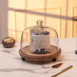 ireka homes Glass, Wooden Cake Server-picture-13