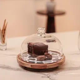 ireka homes Glass, Wooden Cake Server-picture-30